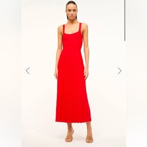NWT: STAUD Ellison Dress - Red Rose